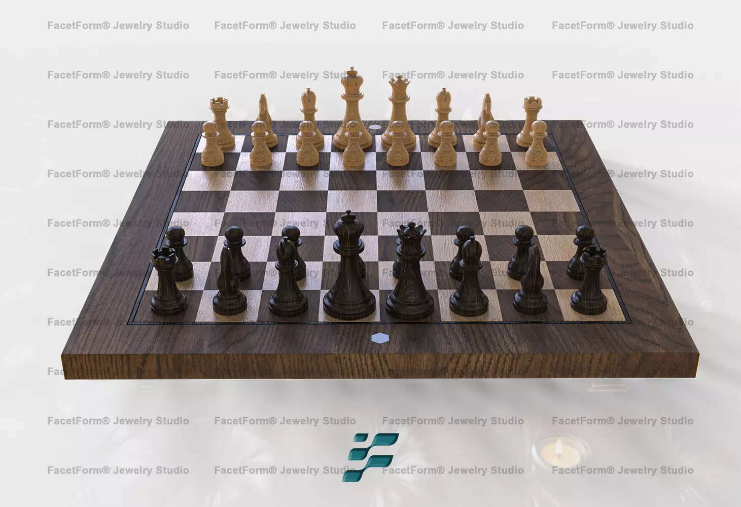 FIDE World Championship 2024 Chess Set 3D print model_0