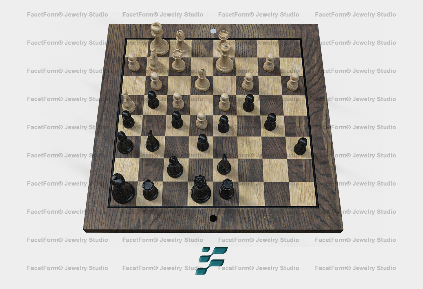 FIDE World Championship 2024 Chess Set 3D print model_2