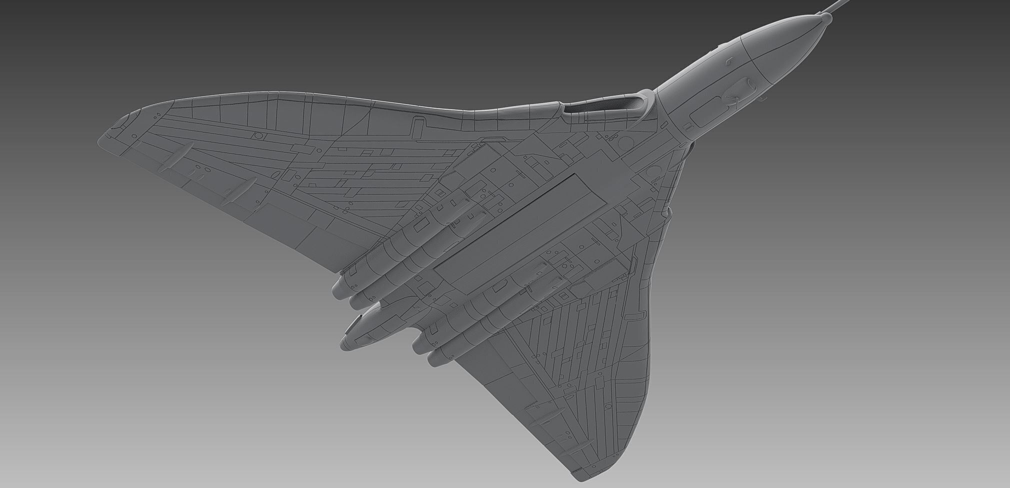 Avro Vulcan B2 scale model 3D print model_5