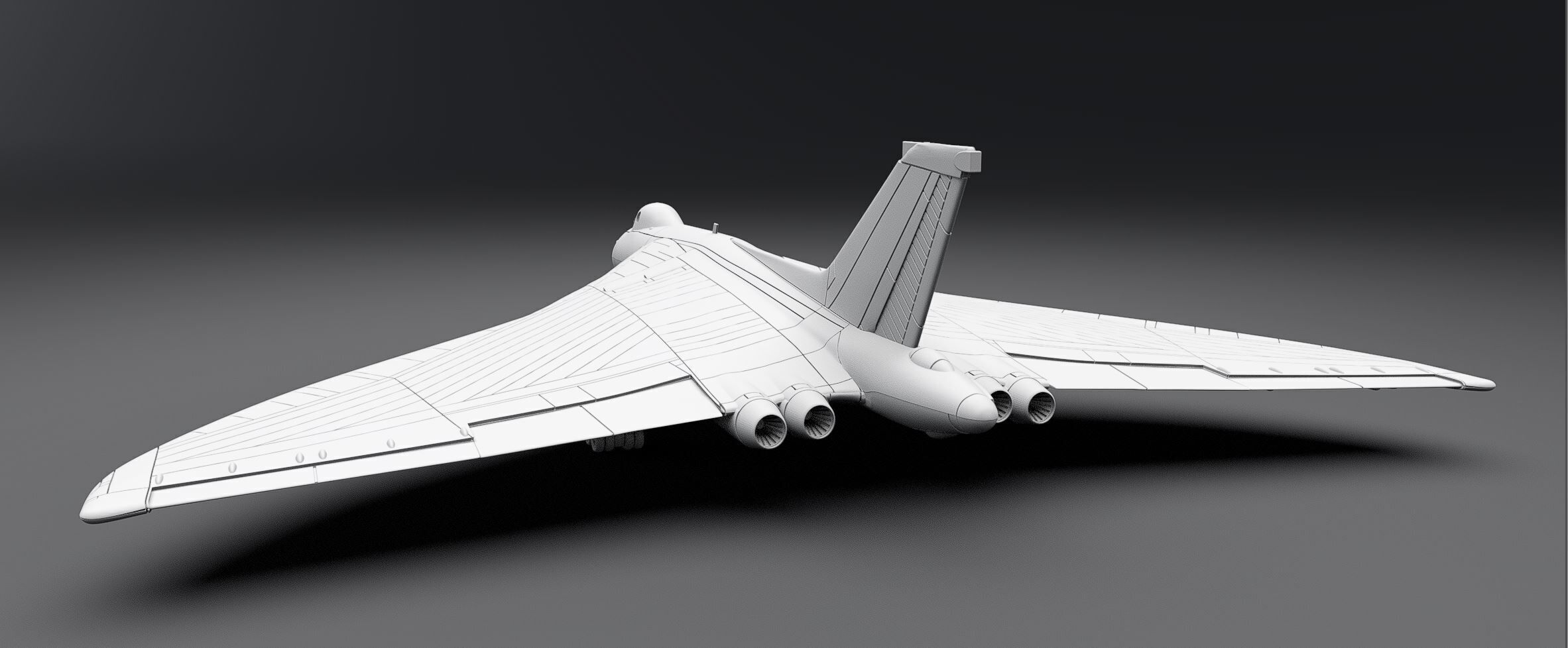 Avro Vulcan B2 scale model 3D print model_2