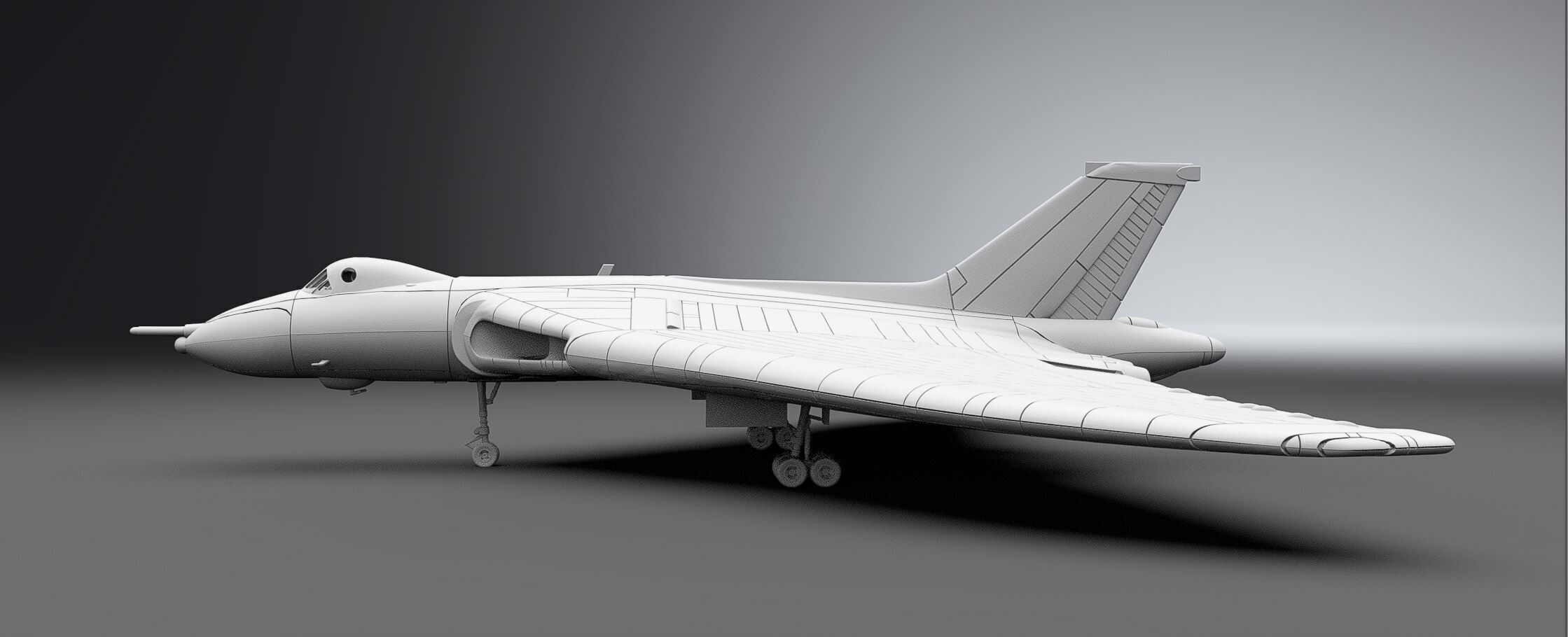 Avro Vulcan B2 scale model 3D print model_1