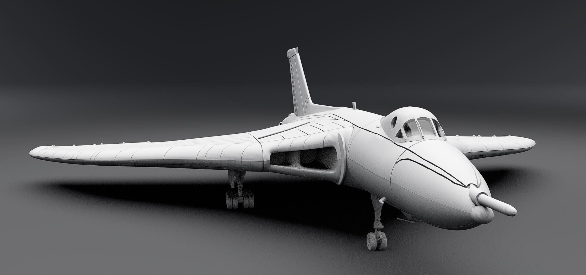 Avro Vulcan B2 scale model 3D print model_4