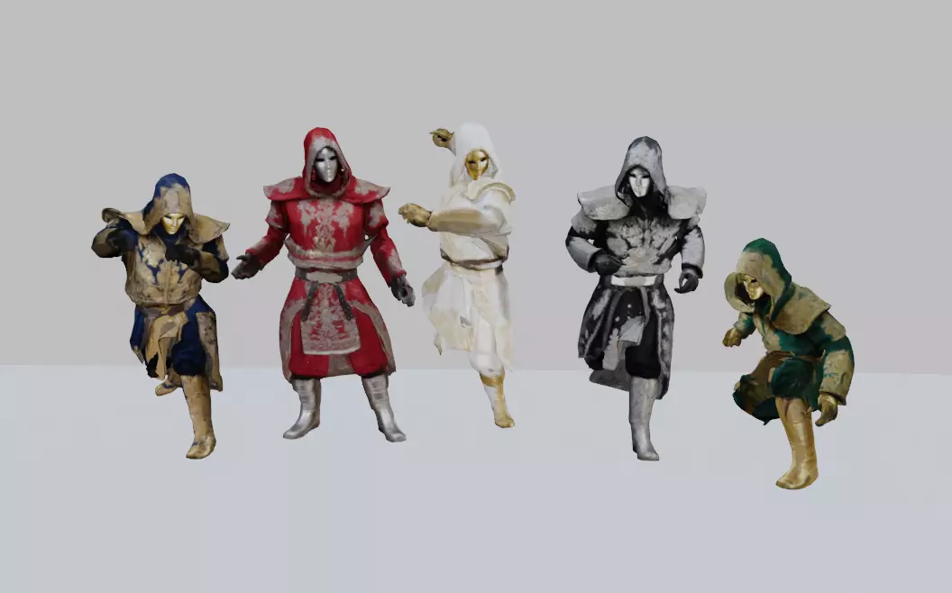 Ninja Guardian - 3D Character Model Pack 3D model