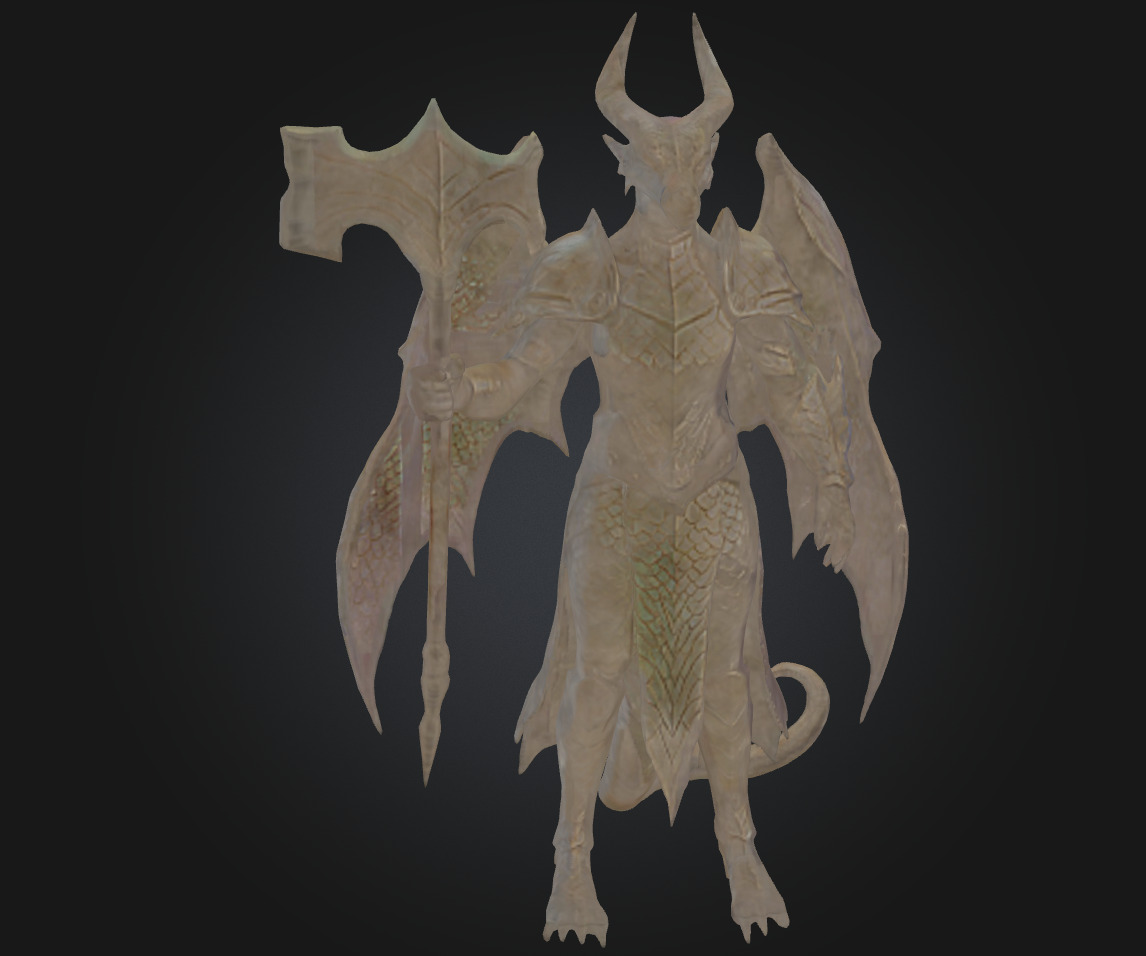 Dragonkin Knight Epic Fantasy 3D Model 3D print model_3
