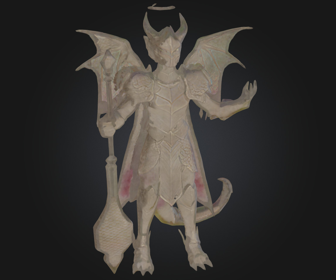 Dragonkin Knight Epic Fantasy 3D Model 3D print model_4