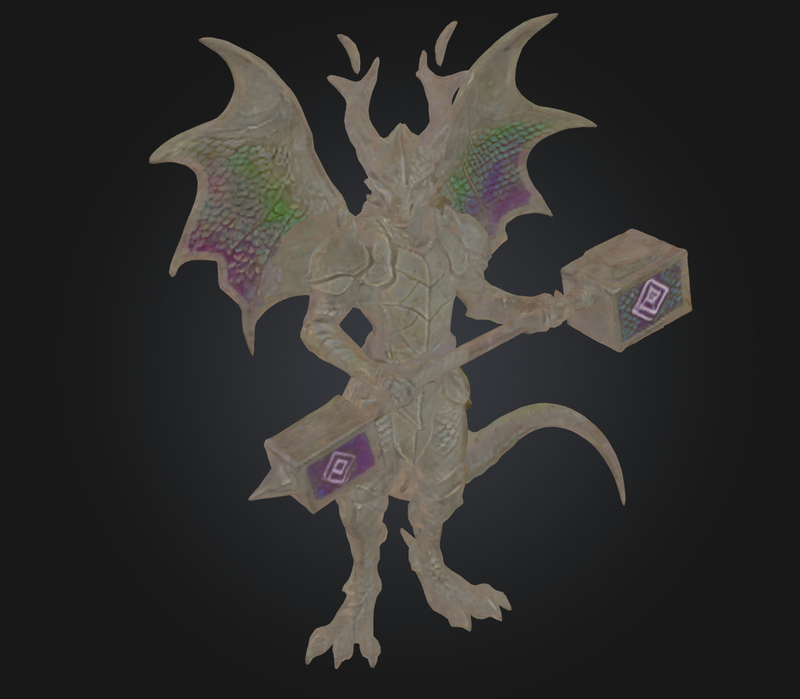 Dragonkin Knight Epic Fantasy 3D Model 3D print model_6