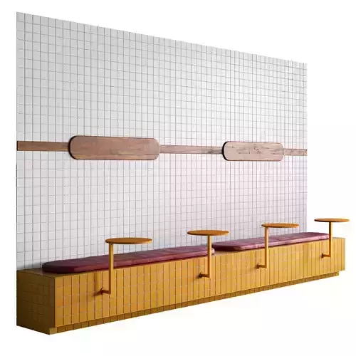 Cafe Seating Area 3D model