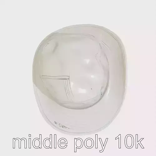 Wide-Brimmed Terrain Explorer Hat Model with Detailed Stitching