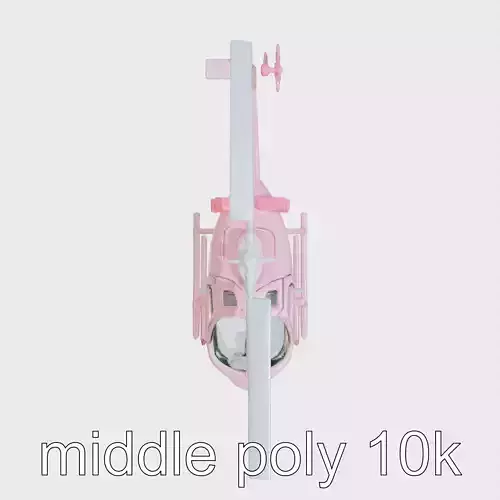 Pink Helicopter with Decorative Bows and Pearlescent Finish