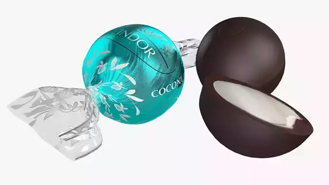 Lindt LINDOR Coconut Chocolate 3D model