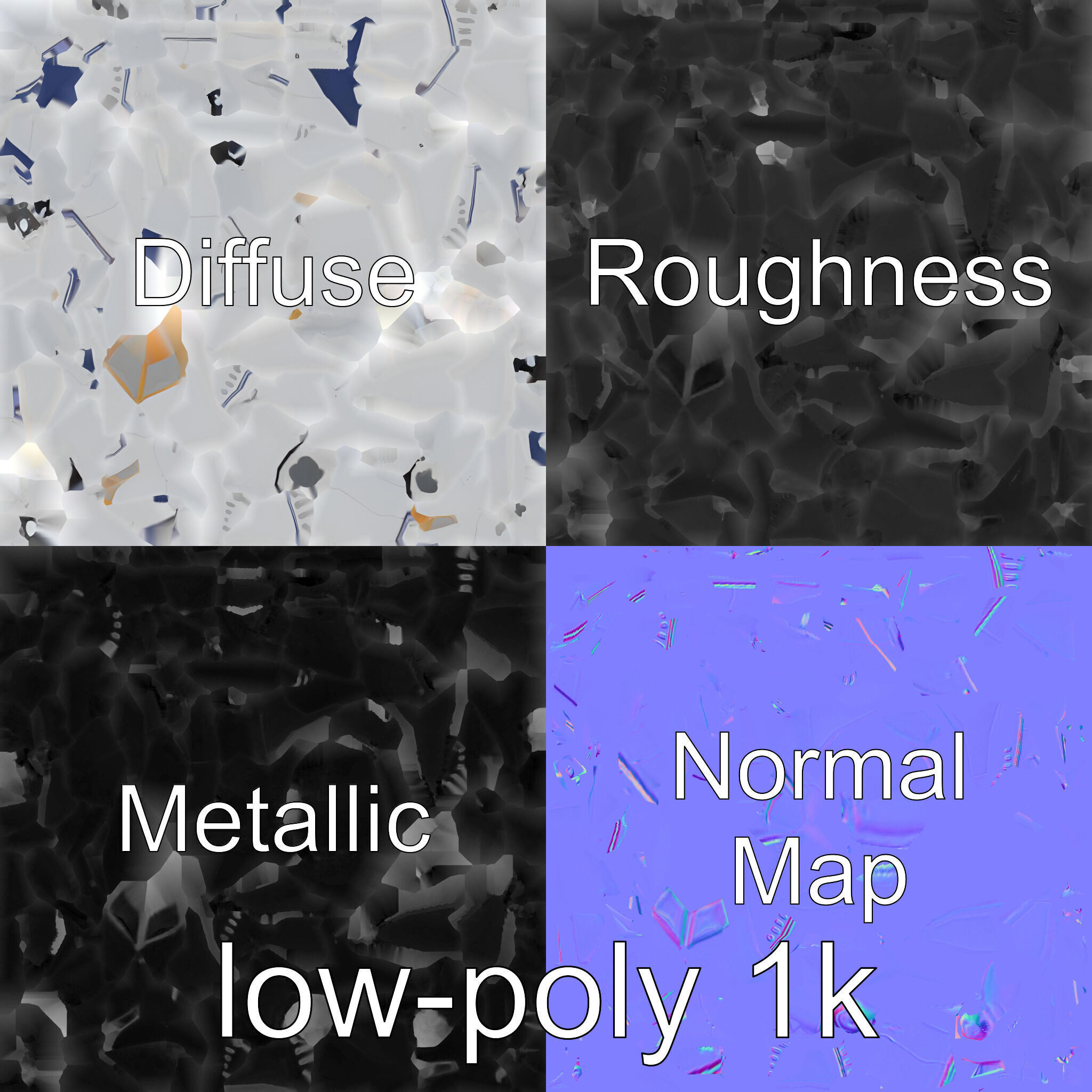 Light Gray Government Transport Jet with Blue-White Stripes Low-poly 3D model_4