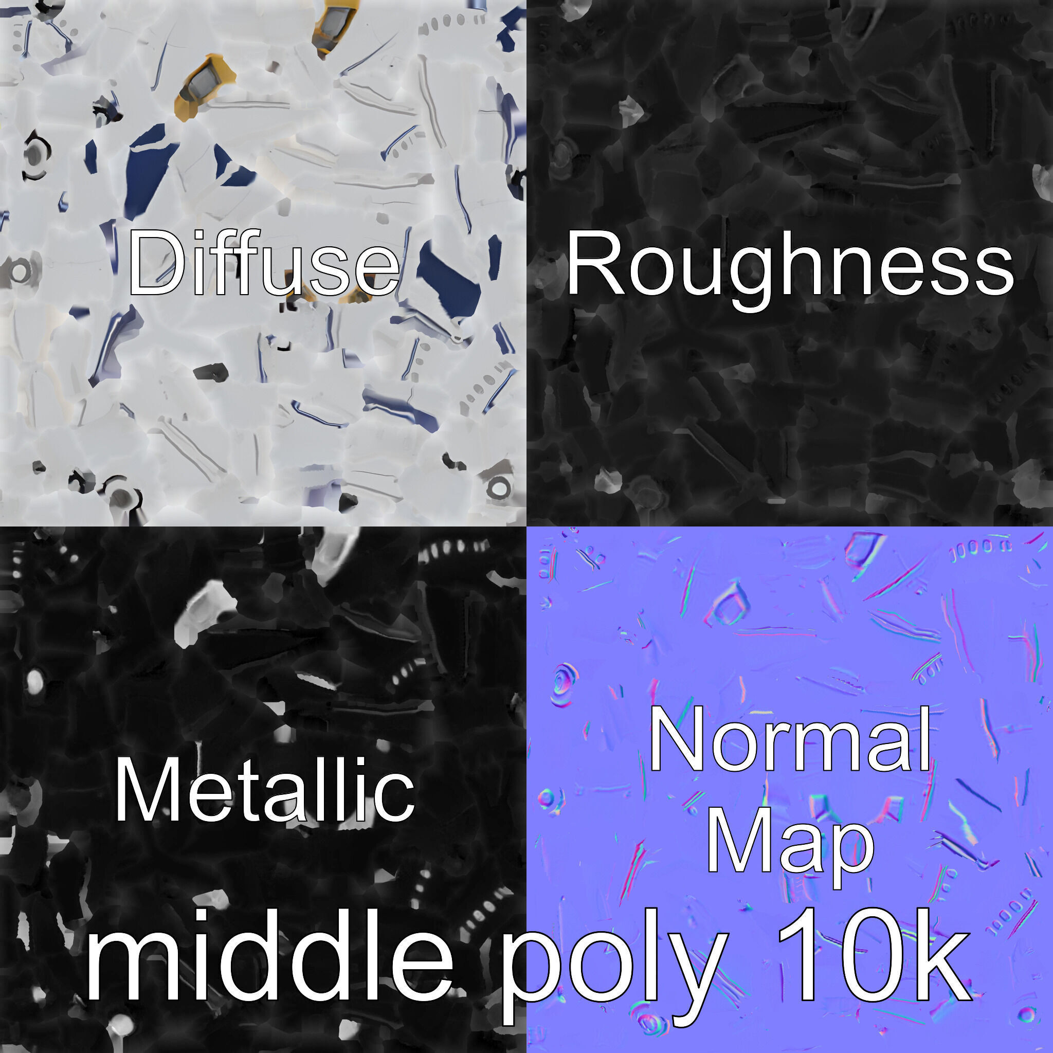 Light Gray Government Transport Jet with Blue-White Stripes Low-poly 3D model_30