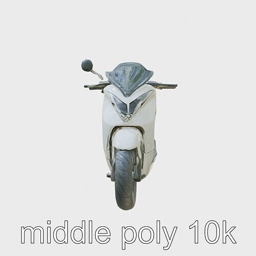 Trombia Guardian Scooter Aerodynamic Design Low-poly 3D model