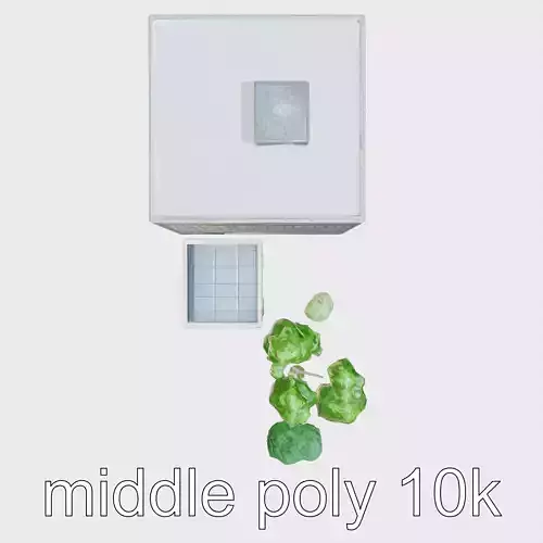 Modern Urban Building with Trees and Street Elements Model