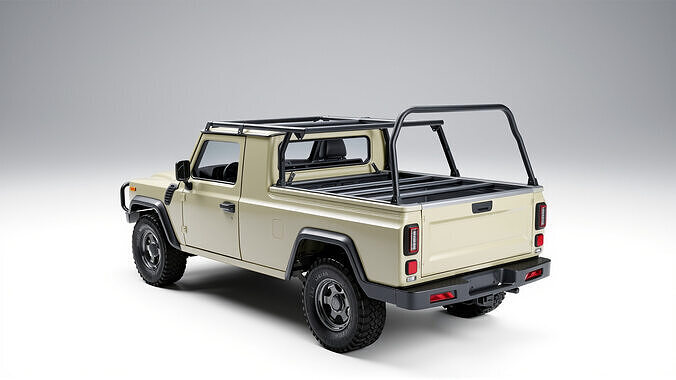 3D model OffRoad Cargo Rack Vehicle Accessory with Realistic Bolts VR ...
