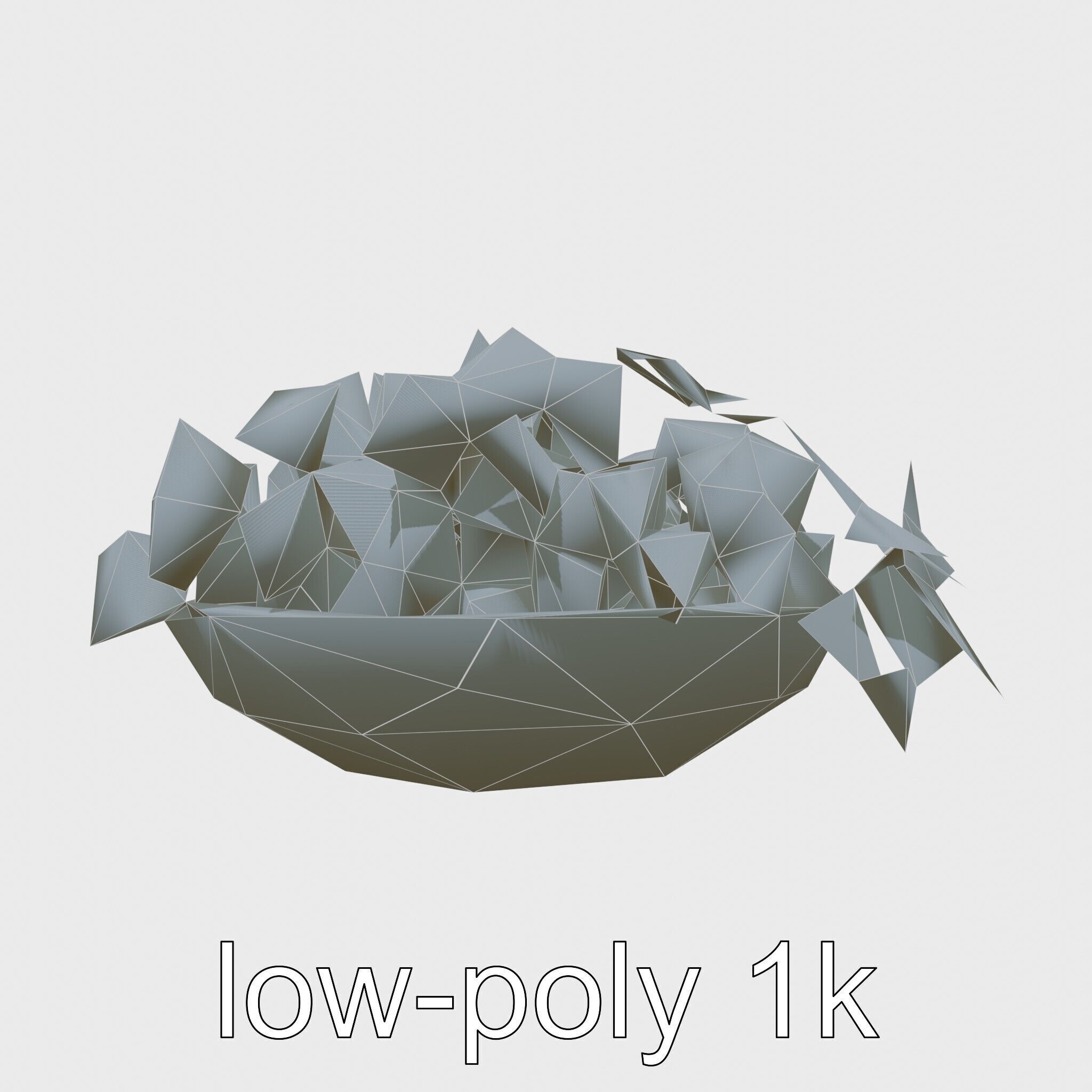 Green Sultana Grapes in Terracotta Bowl 3D Model Low-poly 3D model_20