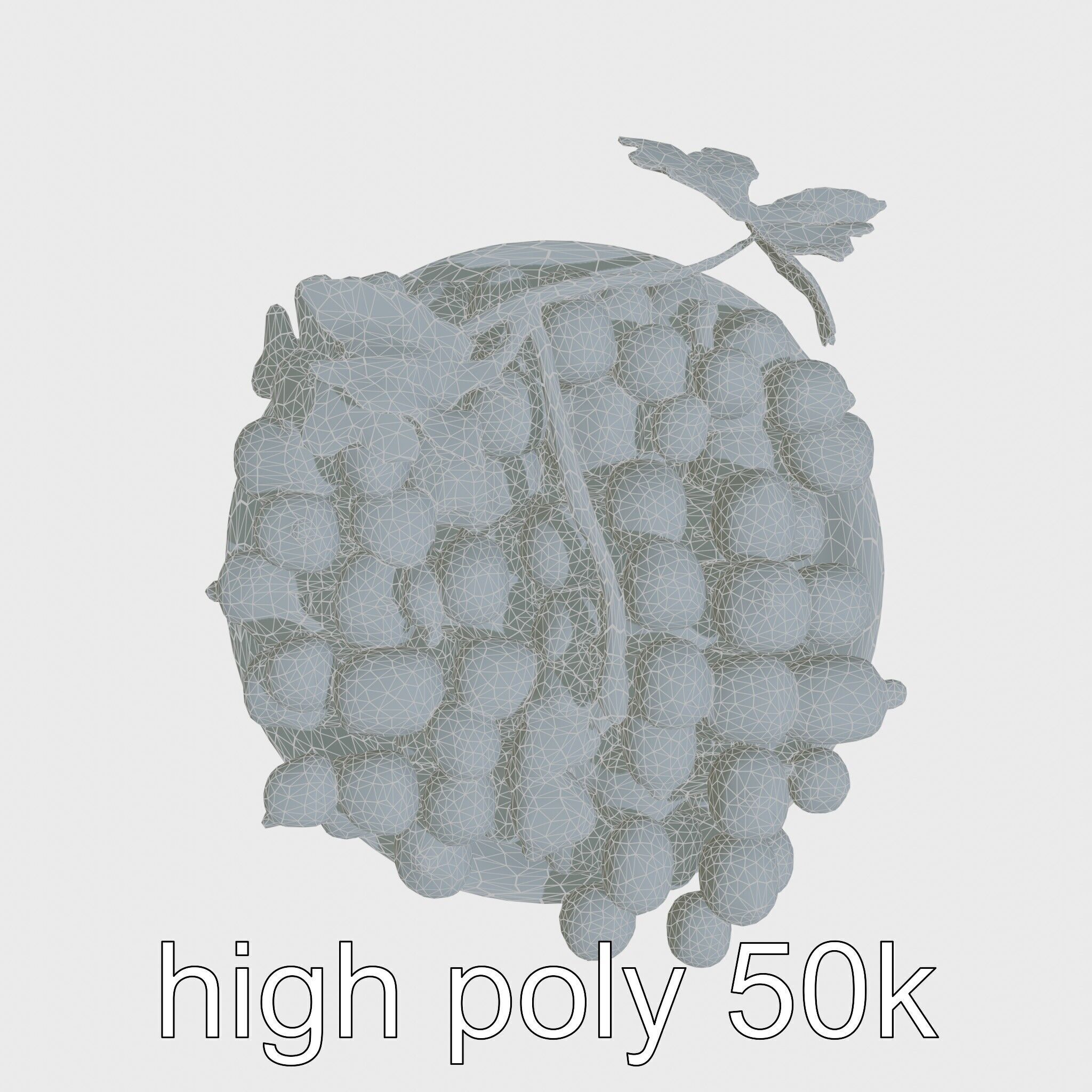 Green Sultana Grapes in Terracotta Bowl 3D Model Low-poly 3D model_14