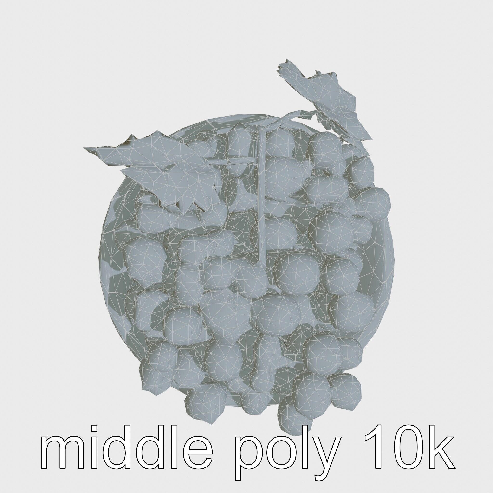 Green Sultana Grapes in Terracotta Bowl 3D Model Low-poly 3D model_23