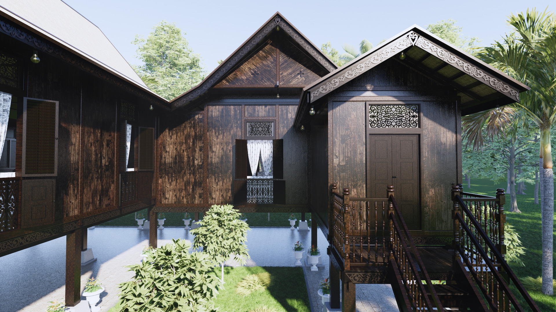Perlis Traditional House of Malaysia 3D model_2
