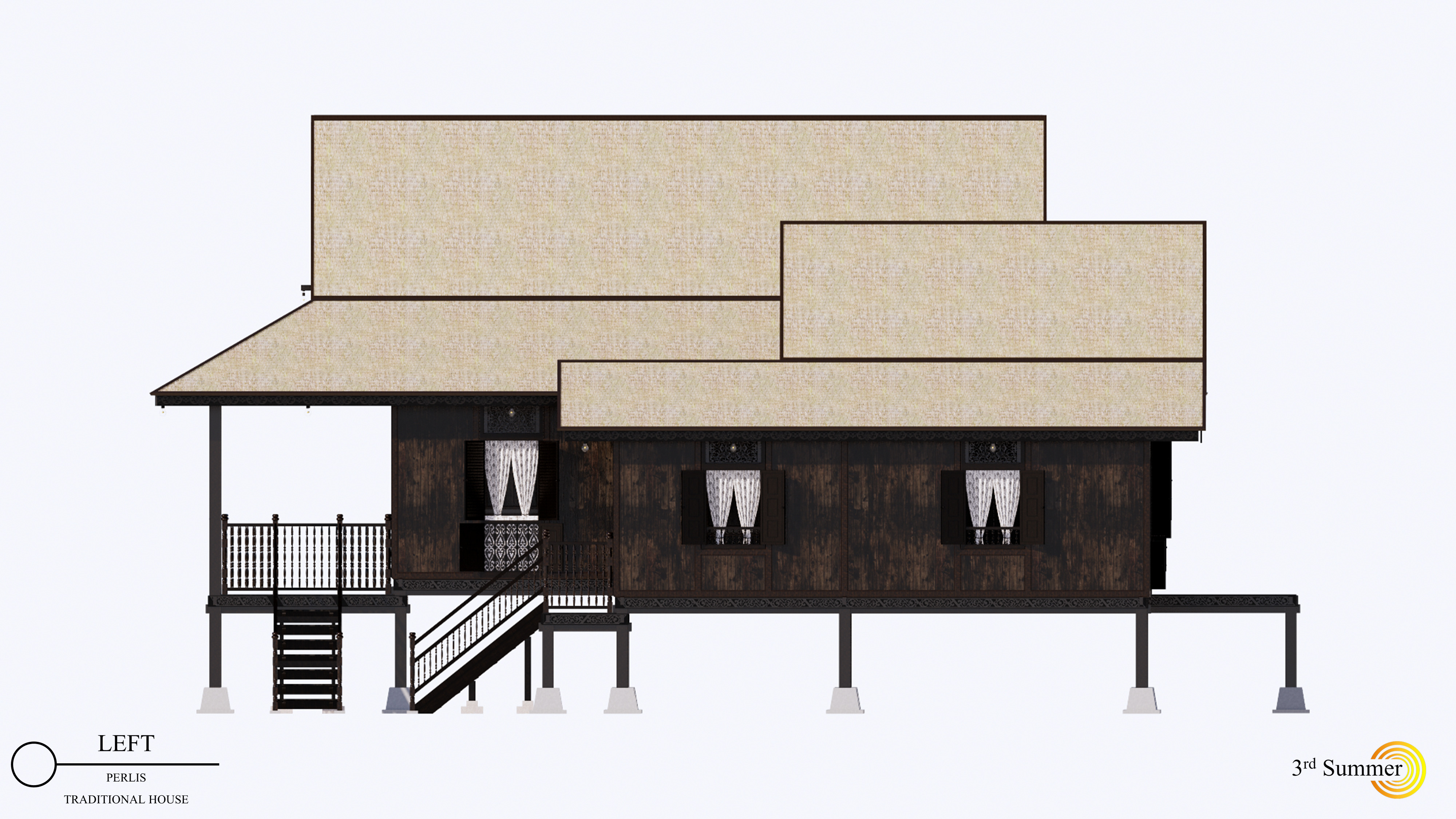 Perlis Traditional House of Malaysia 3D model_5