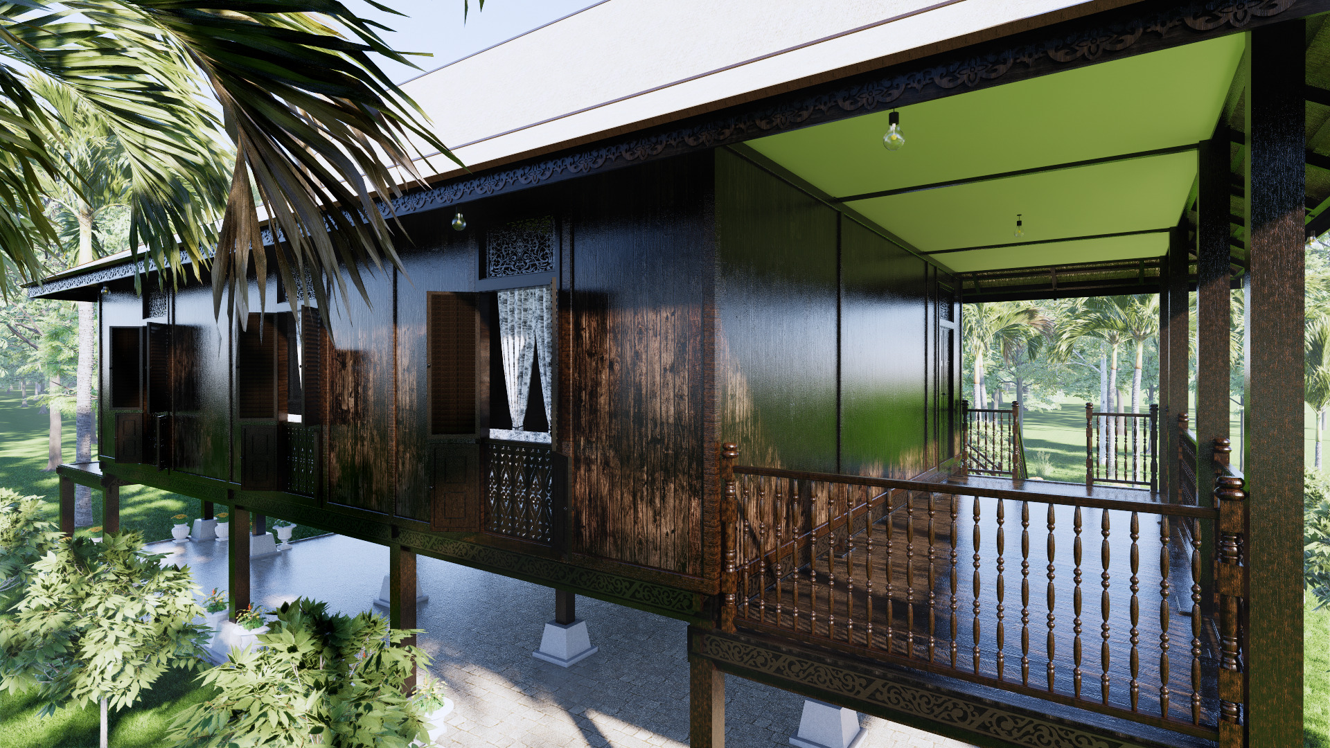 Perlis Traditional House of Malaysia 3D model_3