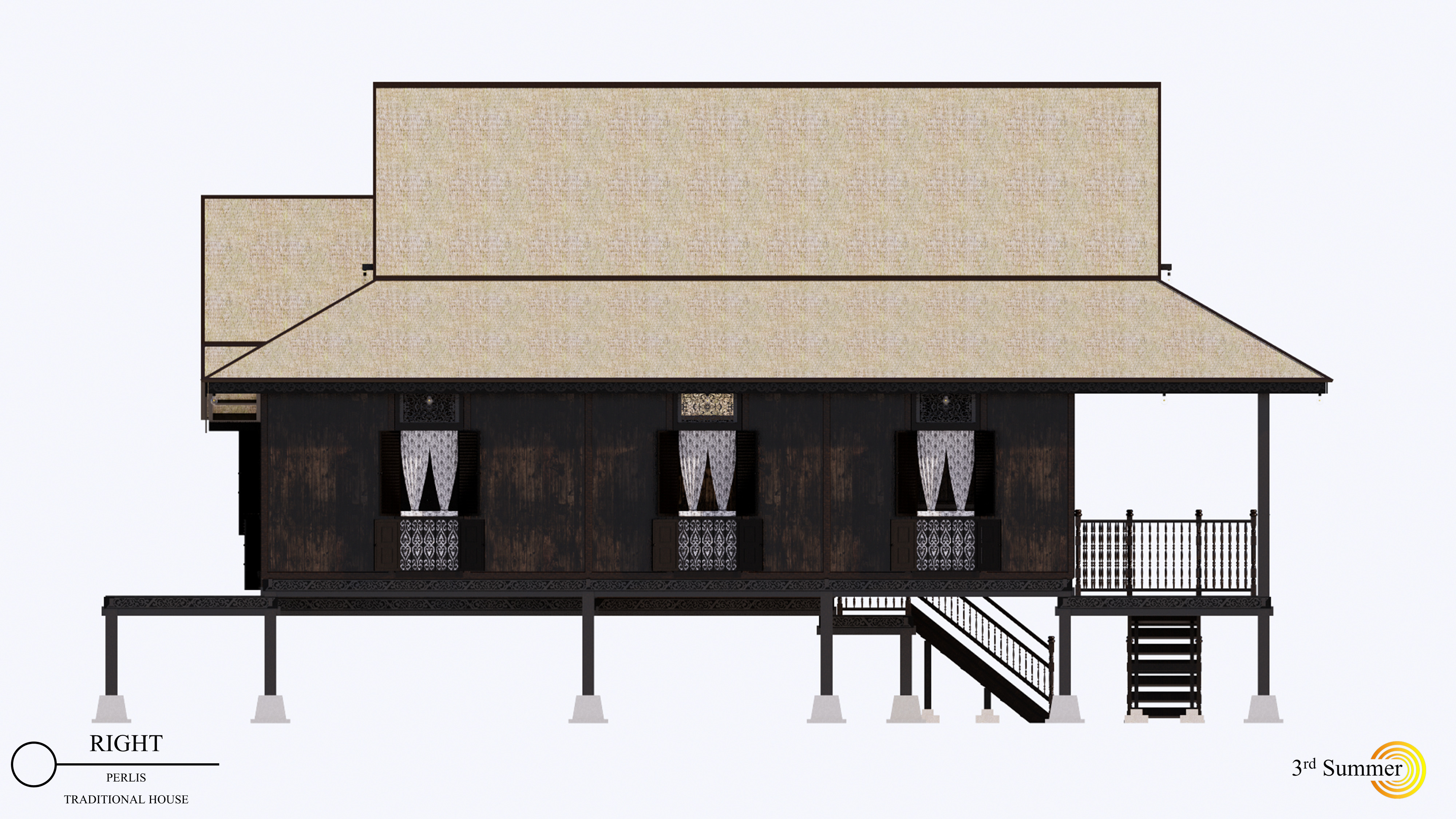 Perlis Traditional House of Malaysia 3D model_6