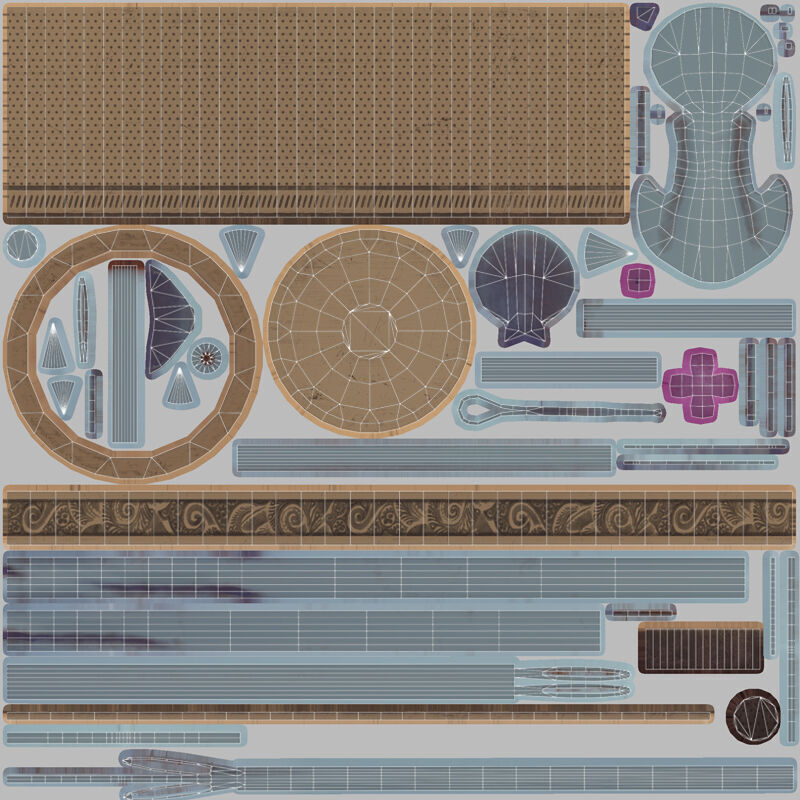 Needle Cushion Thimble Pins Low-poly 3D model_10