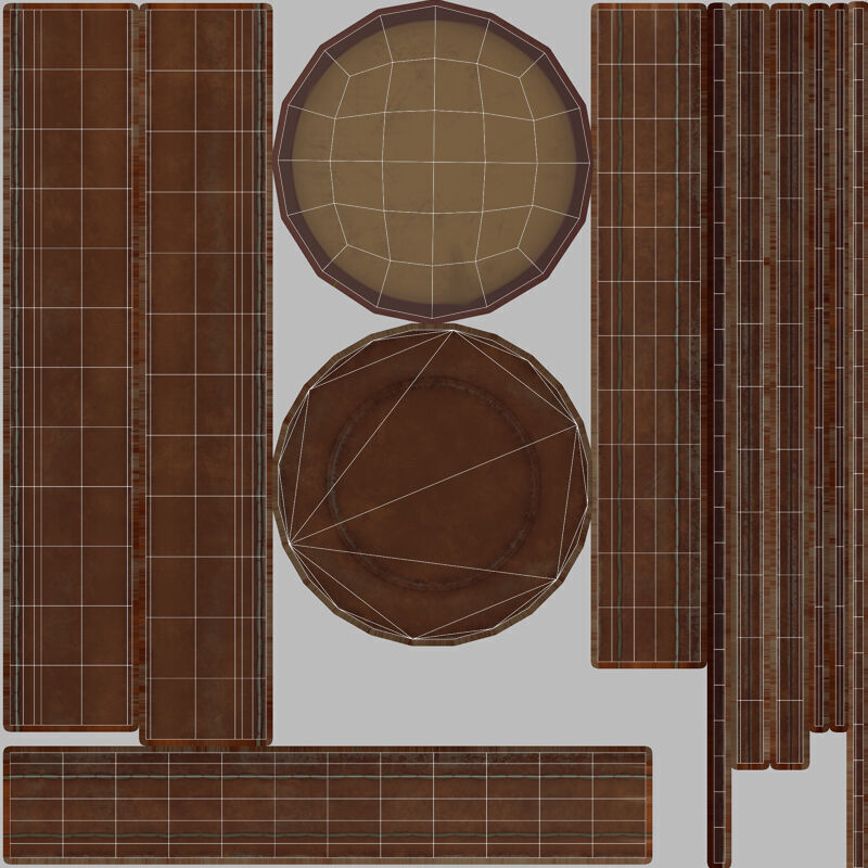 Needle Cushion Thimble Pins Low-poly 3D model_11