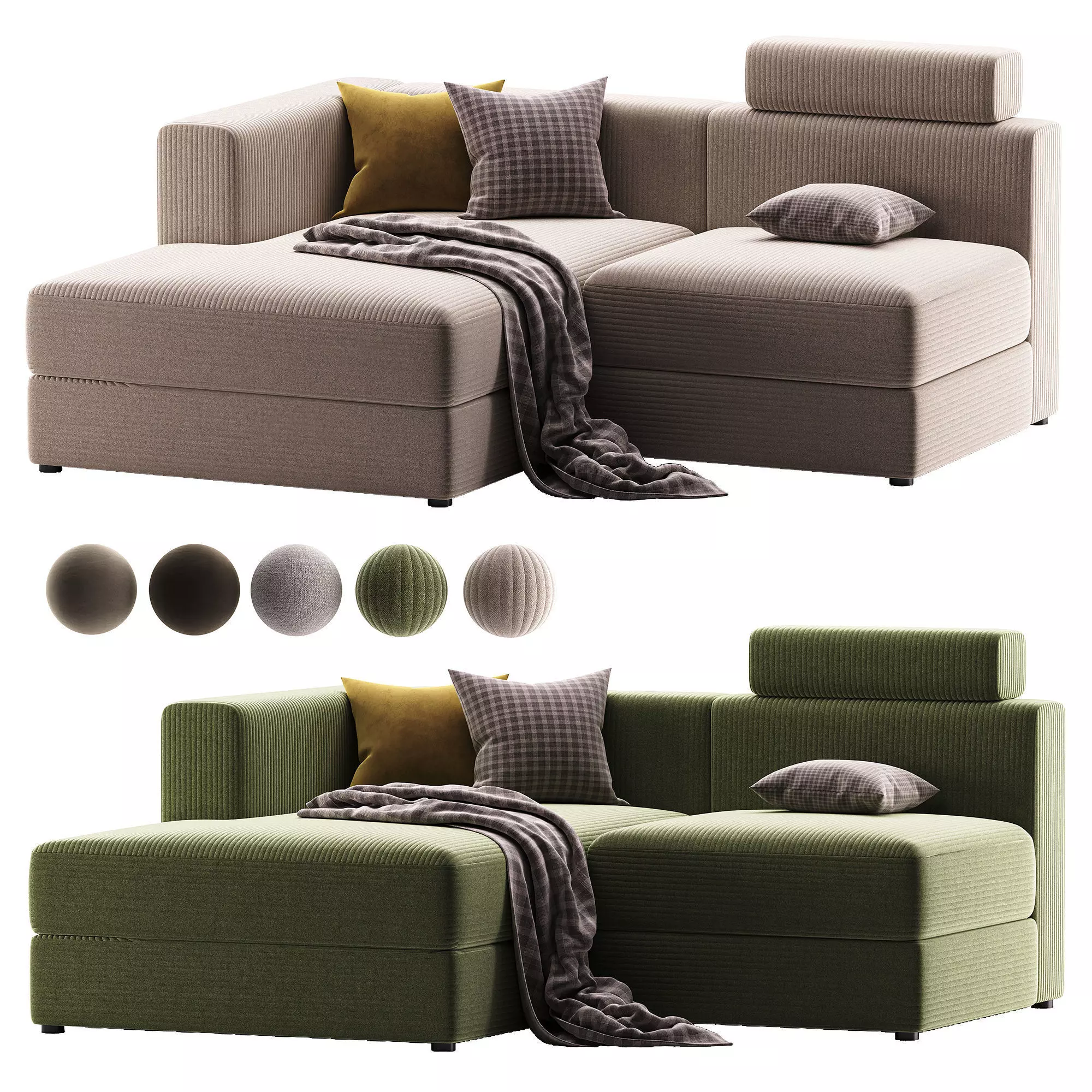 JATTEBO left mod sofa 3D model_0