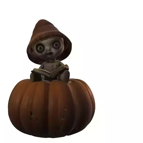 Haunted Pumpkin Doll Spooky Halloween