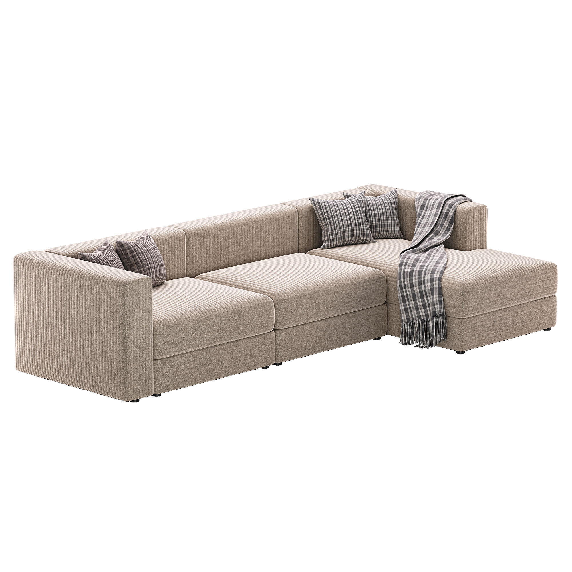 JATTEBO mod right sofa 3D model_1