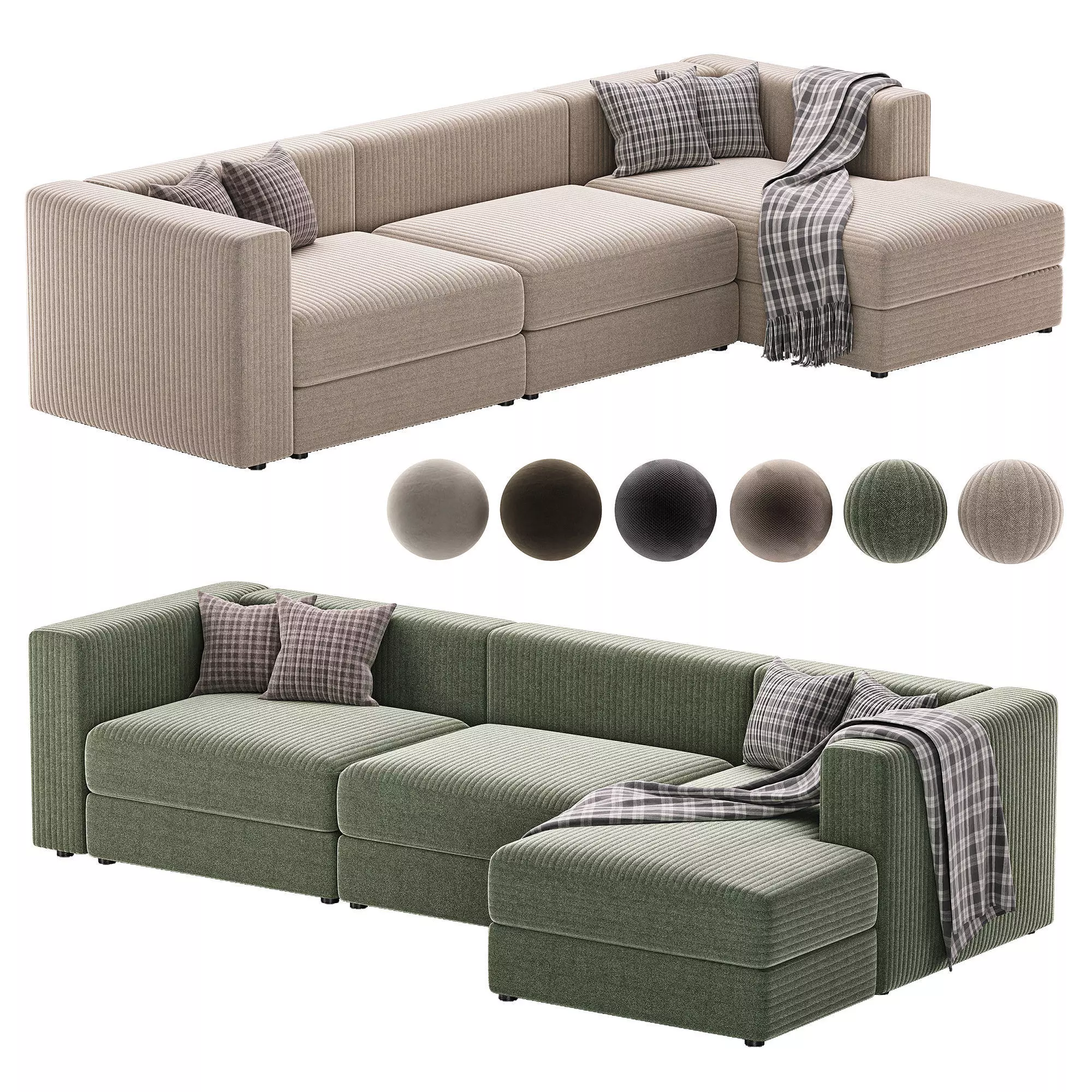 JATTEBO mod right sofa 3D model_0