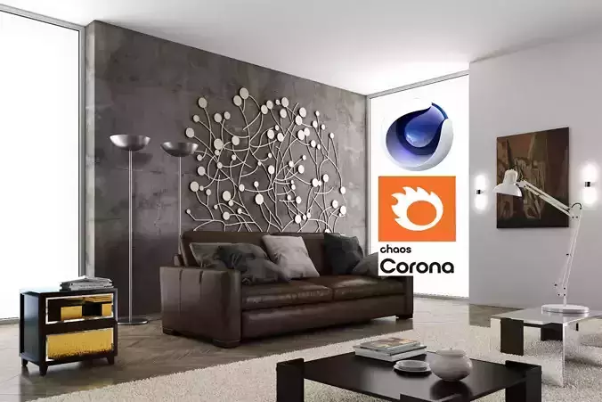 Living Room 06 - Corona- C4D