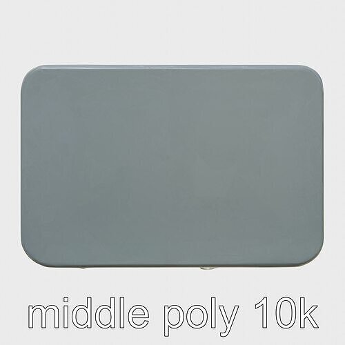 Compact Black Box with Matte Metallic Finish Low-poly 3D model
