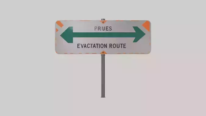Evacuation Route Attention Sign model