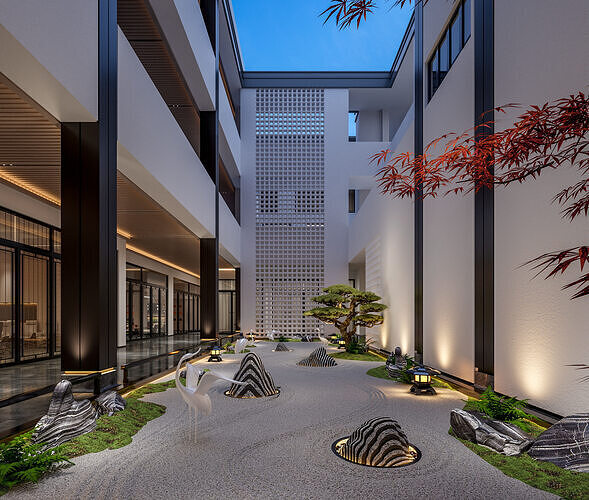 courtyard 3D model