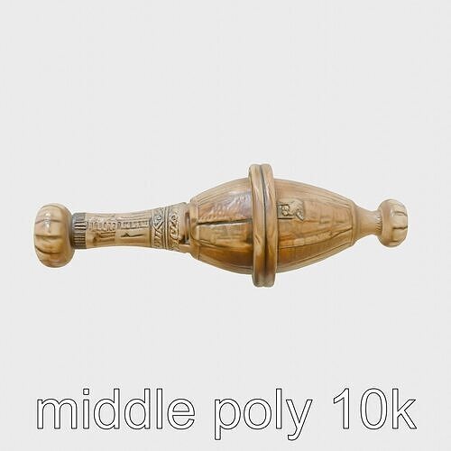 Antique Maritime Spinning Top Artifact Replica Low-poly 3D model