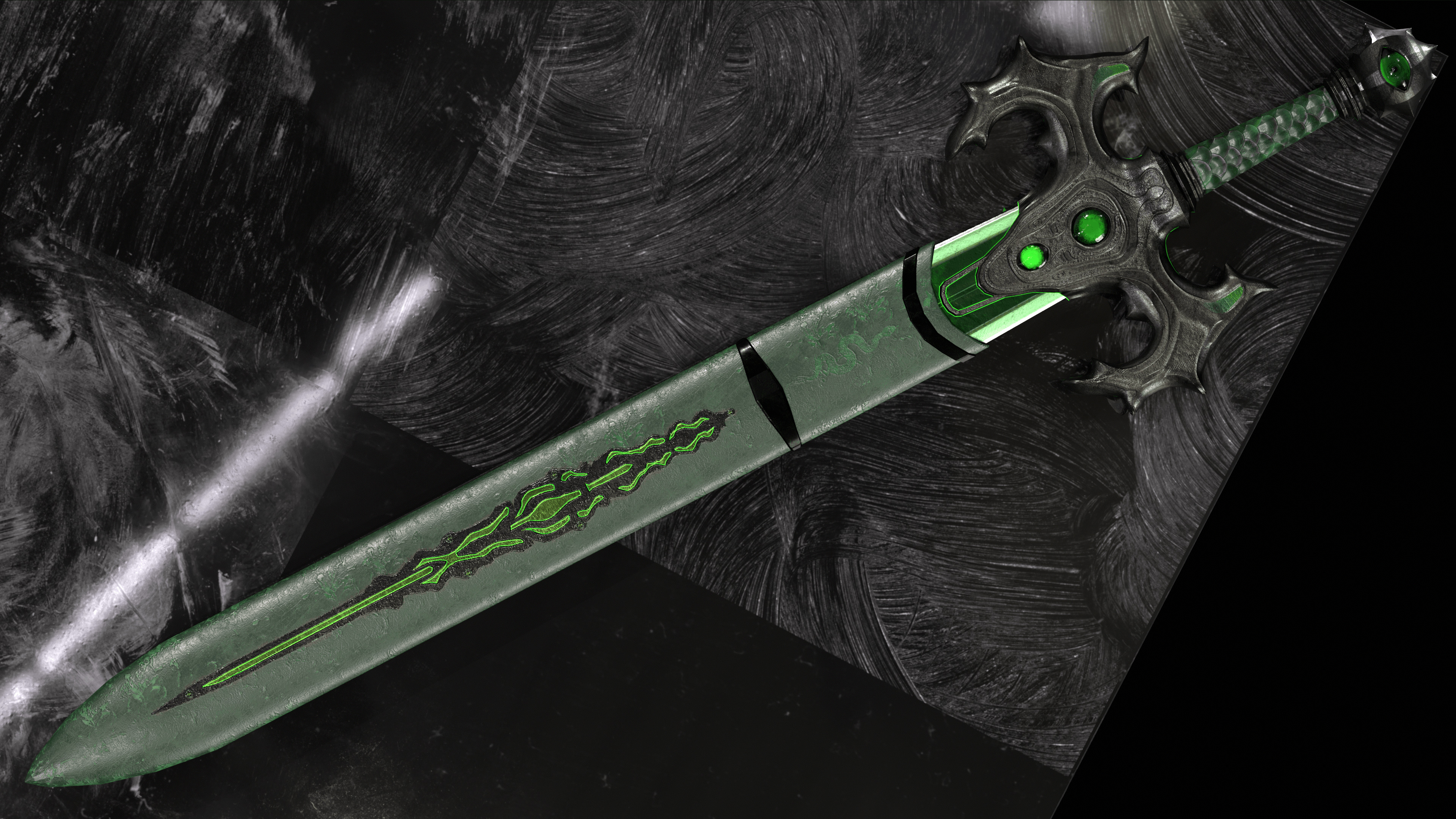Envy Sword Low-poly 3D model_17