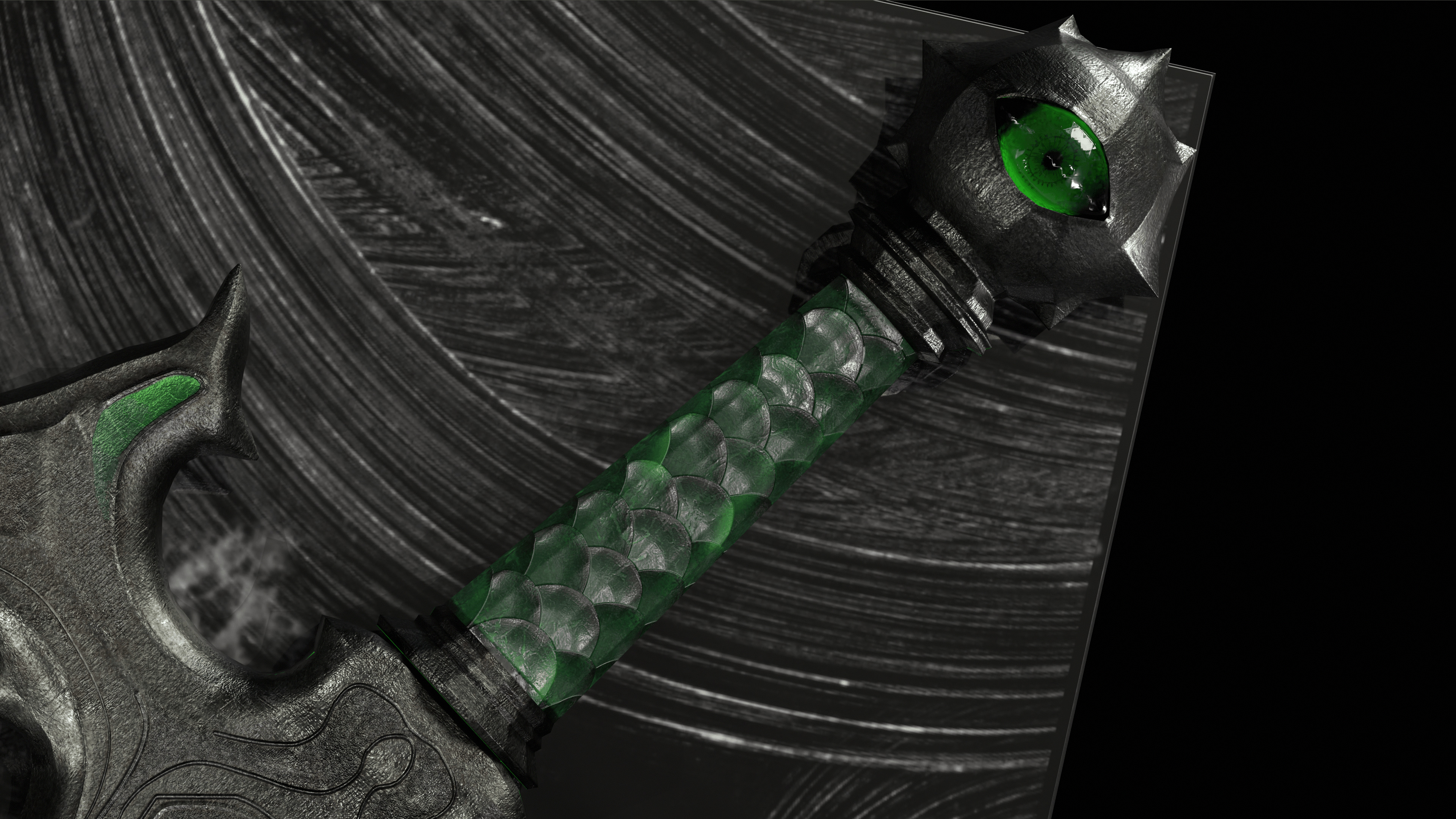 Envy Sword Low-poly 3D model_19