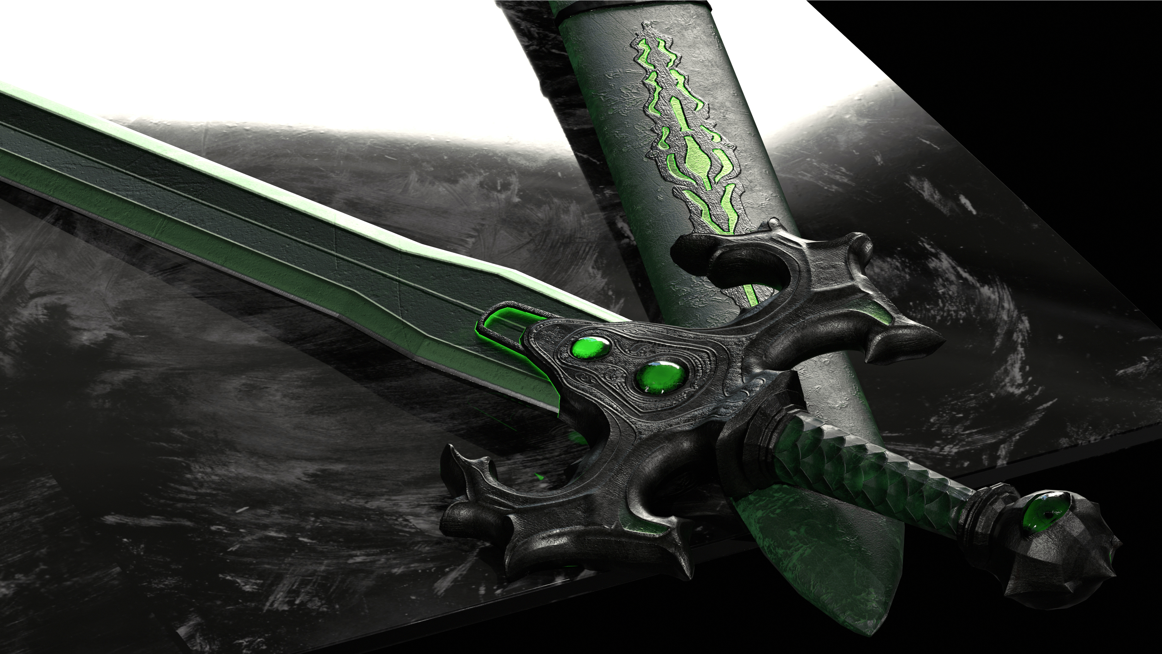 Envy Sword Low-poly 3D model_14