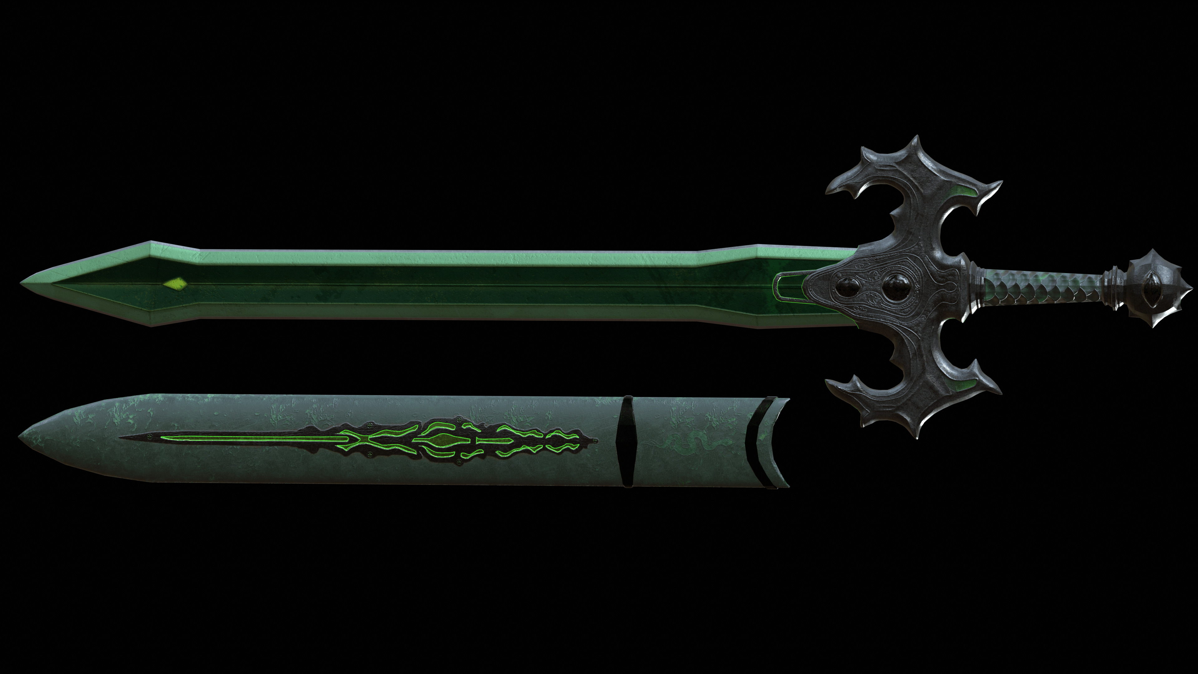 Envy Sword Low-poly 3D model_8