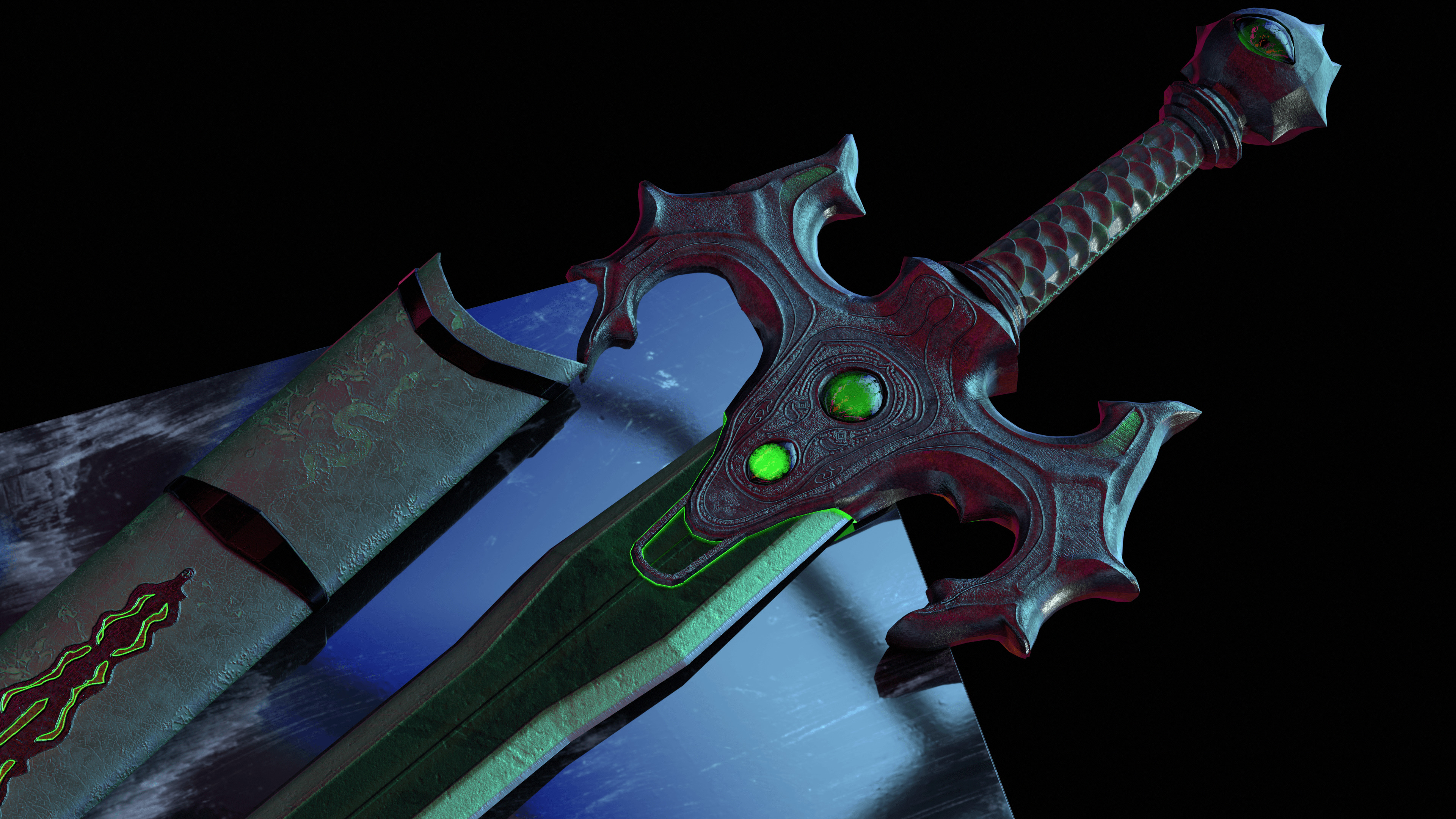 Envy Sword Low-poly 3D model_15
