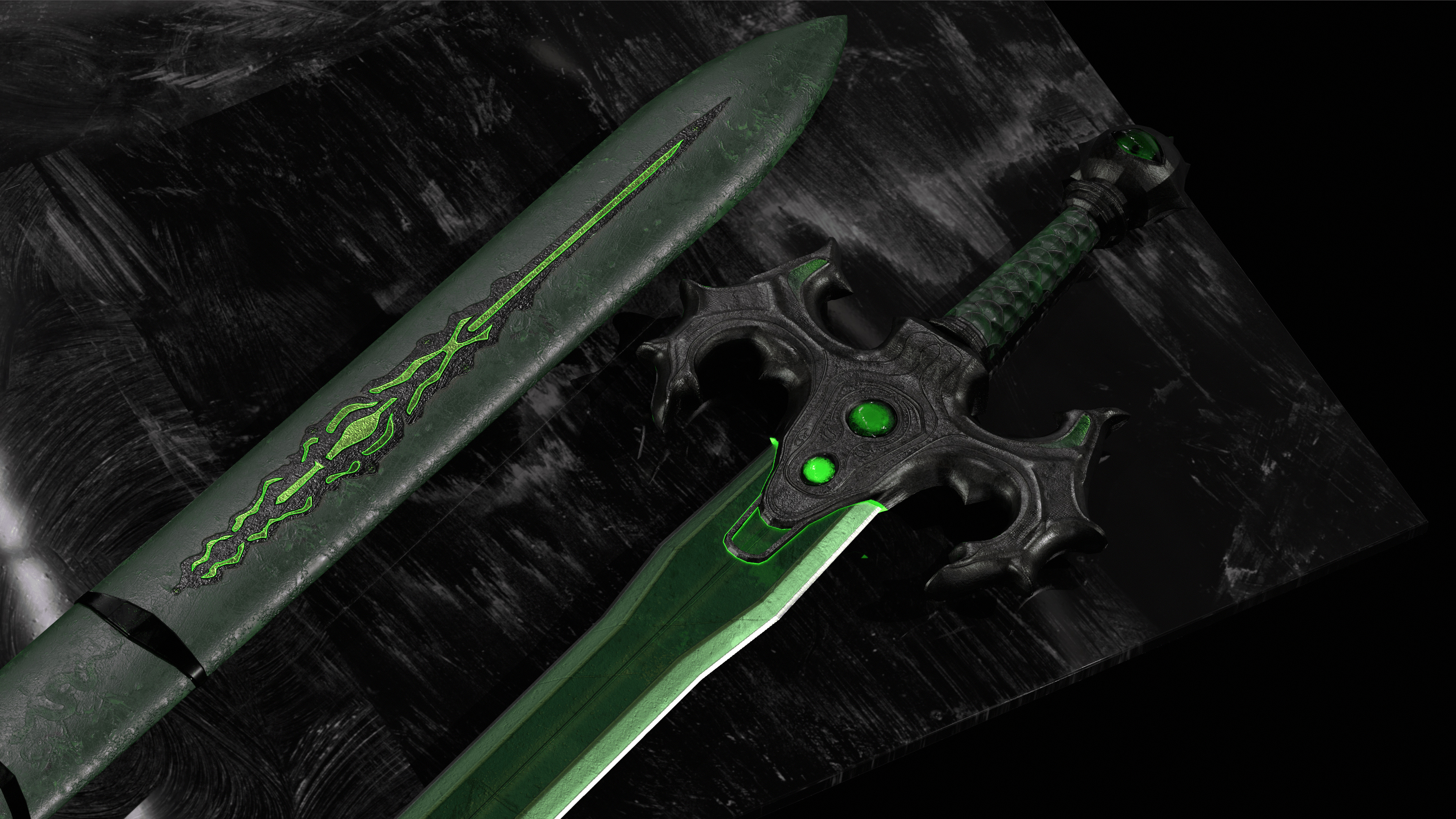 Envy Sword Low-poly 3D model_24