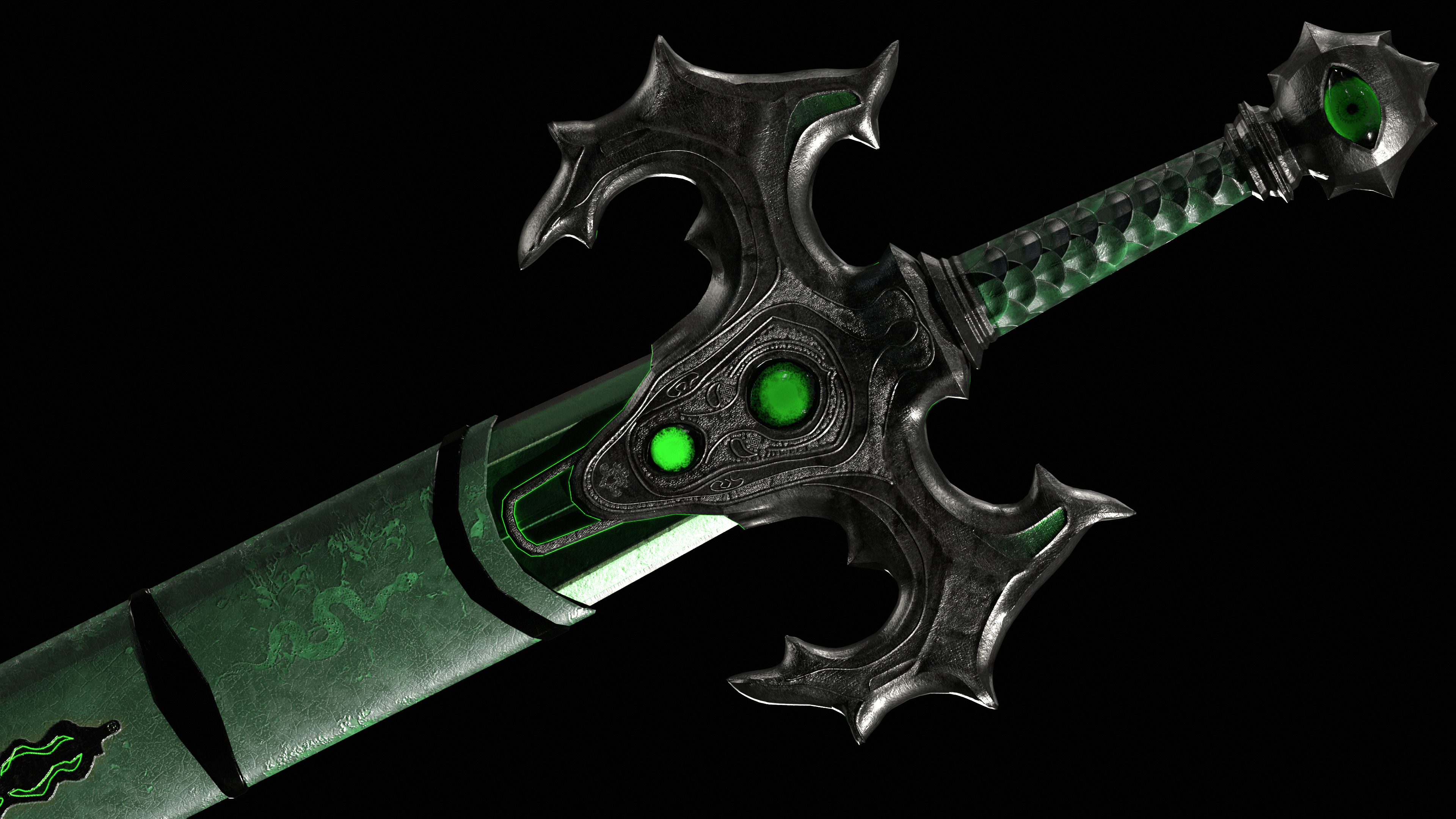 Envy Sword Low-poly 3D model_25