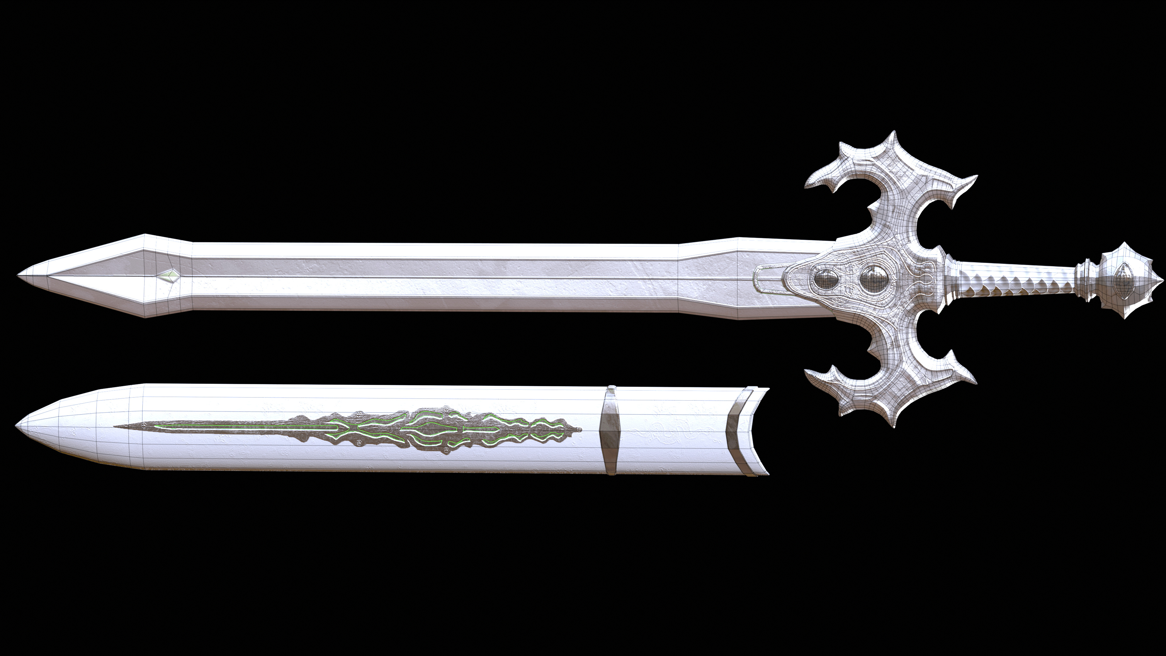 Envy Sword Low-poly 3D model_7