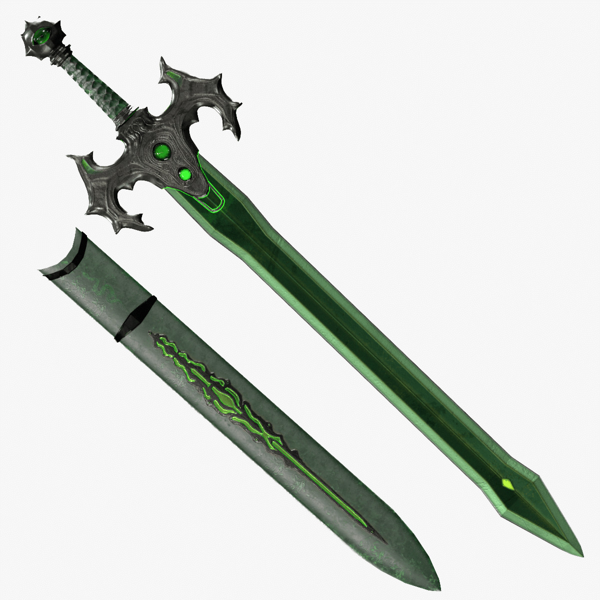 Envy Sword Low-poly 3D model_16