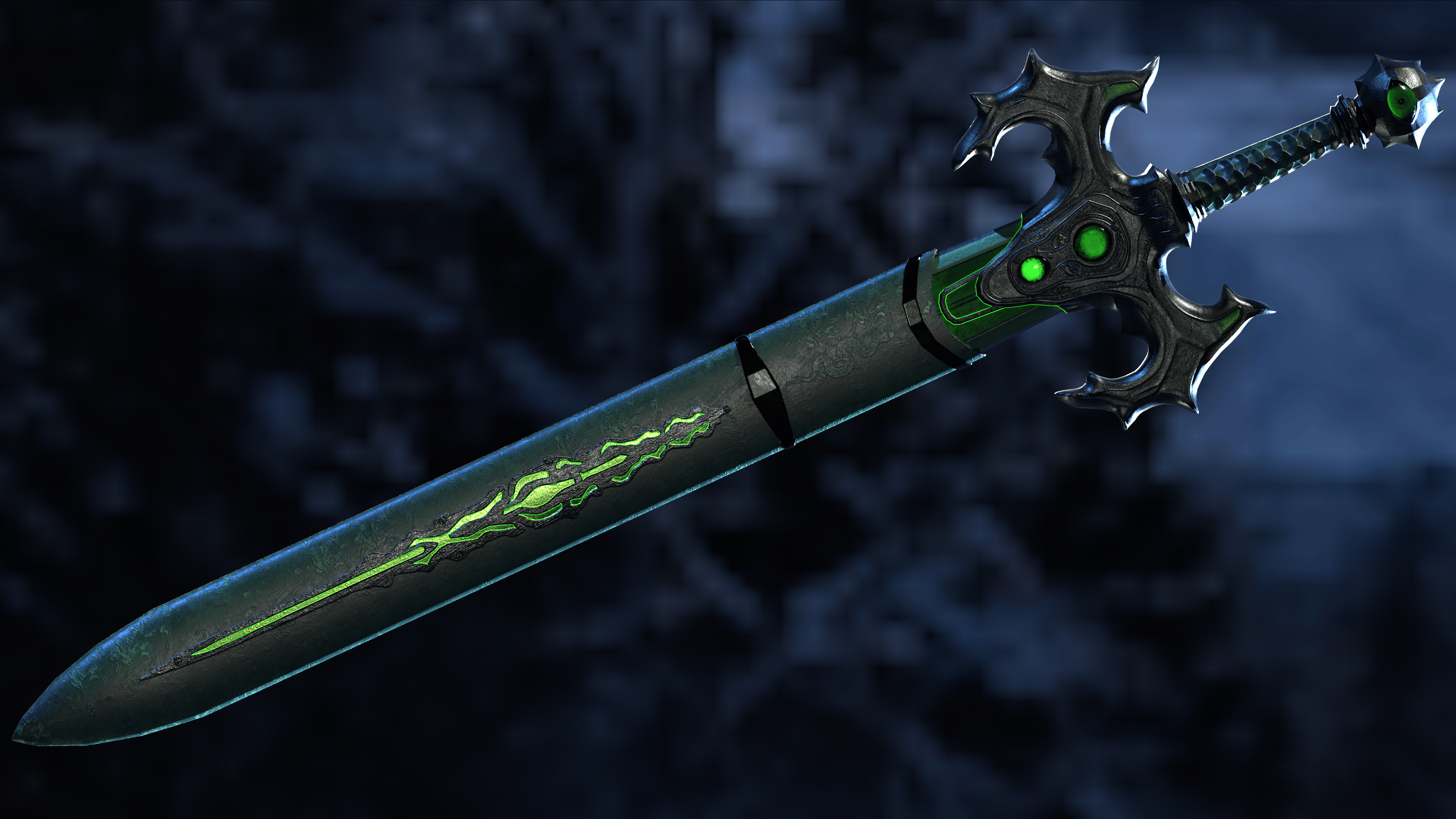 Envy Sword Low-poly 3D model_5