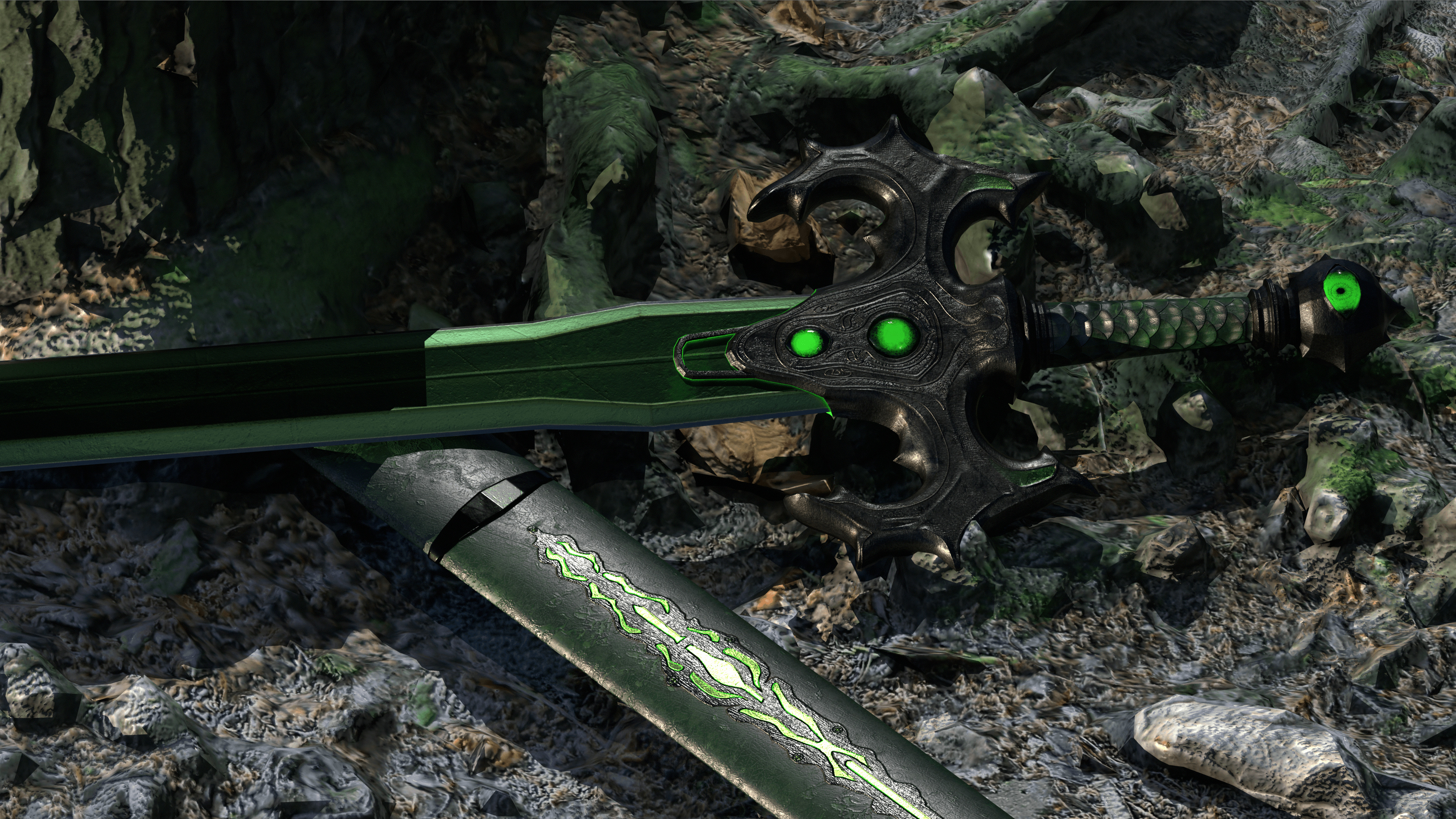 Envy Sword Low-poly 3D model_12