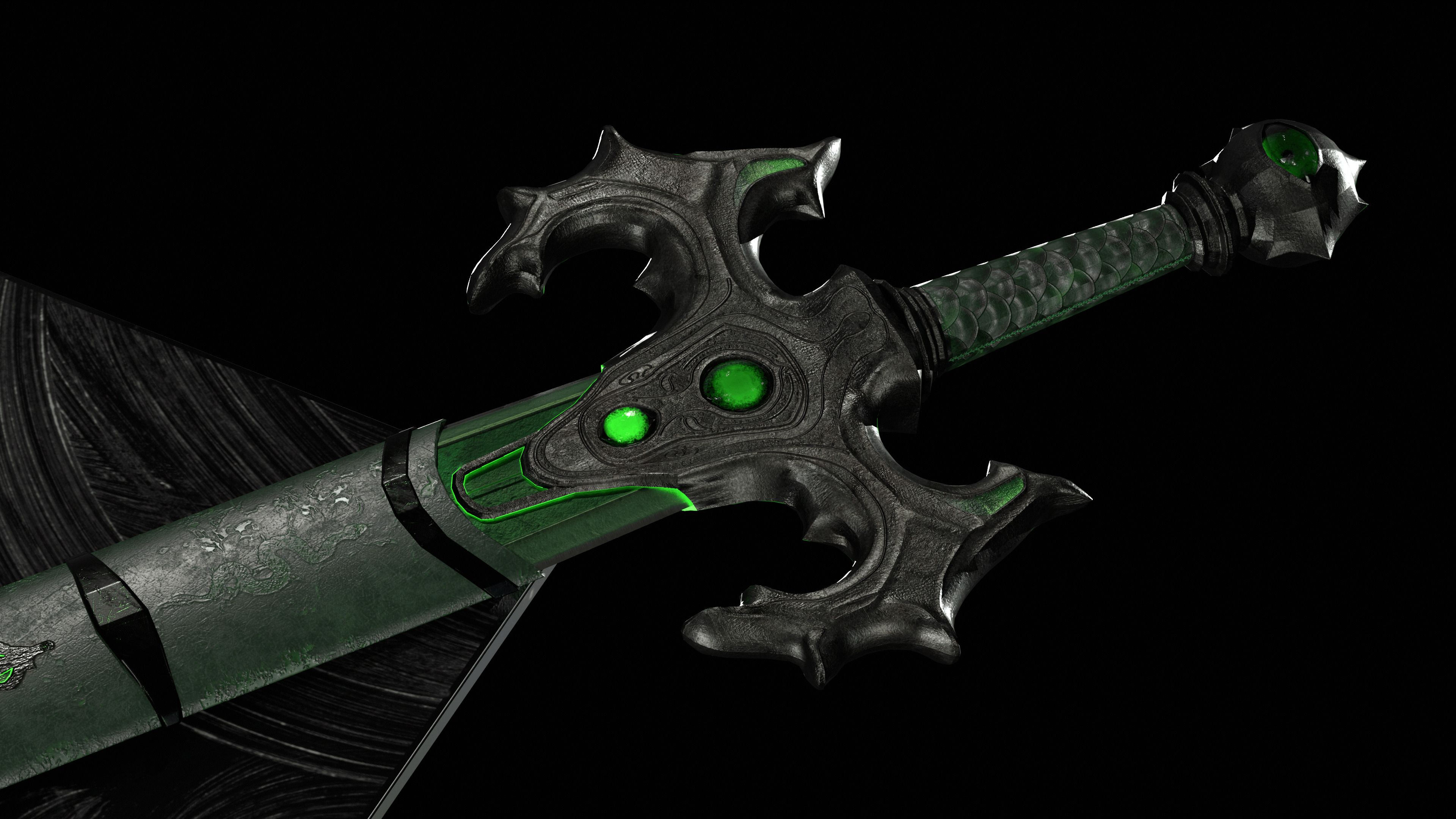 Envy Sword Low-poly 3D model_20