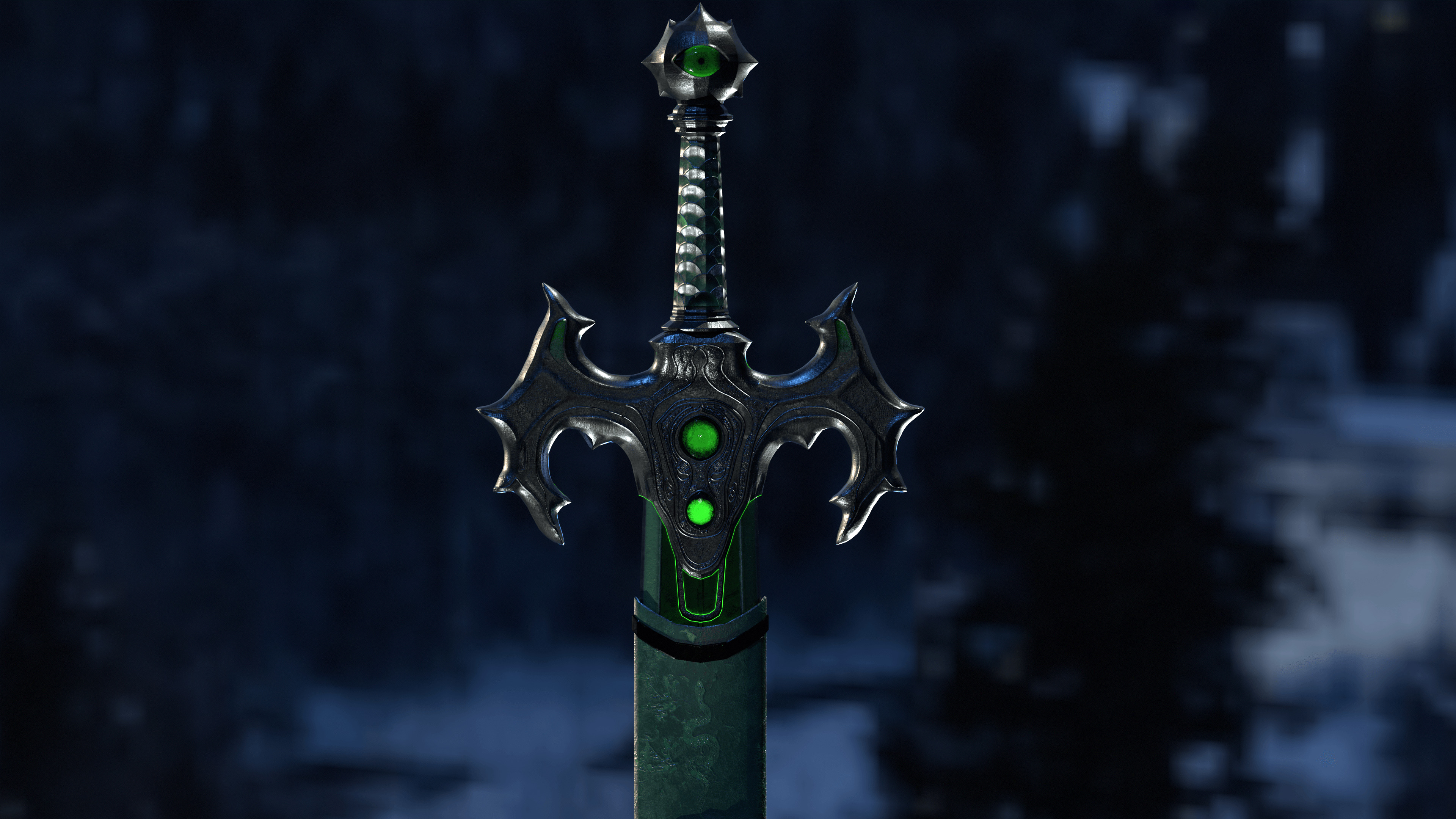 Envy Sword Low-poly 3D model_13